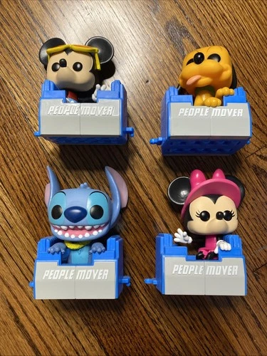 Funko Pop People Mover Full Set Stitch Mickey Minnie & Pluto - Complete Set Of 4