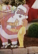 Vintage Santa 3ft Tall Metal Santa Girl Sign INDOOR/OUTDOOR Decor-Black