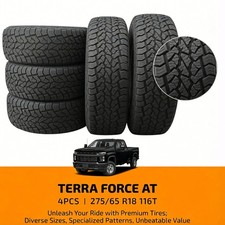 4 New Royal Black Terra Force At 27565r18 116t All Season Tires Utqg 620aa Ins