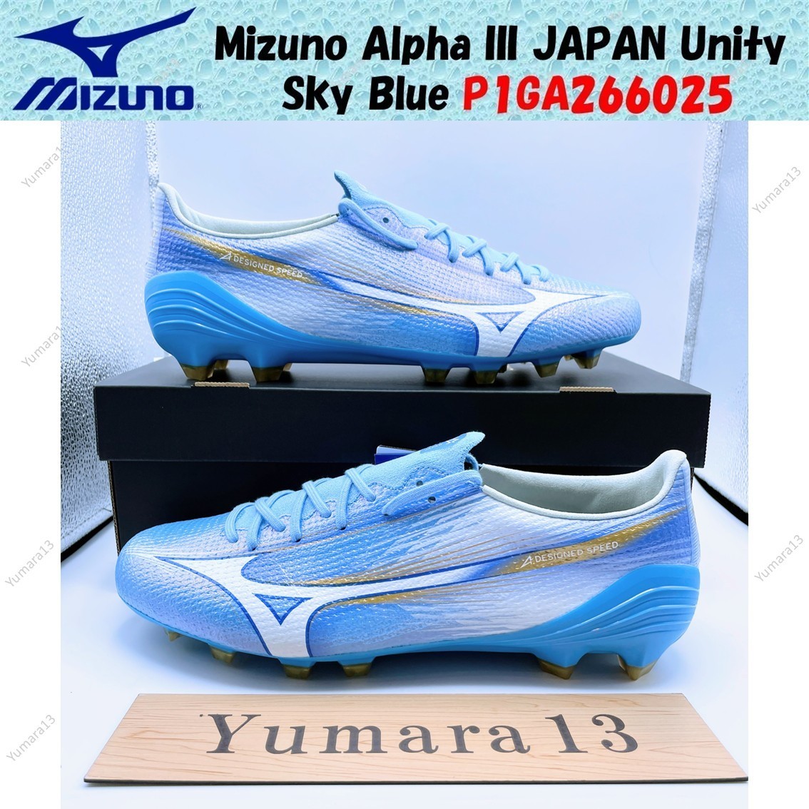 Mizuno Alpha III JAPAN Unity Sky Blue P1GA266025 Men's Size | eBay