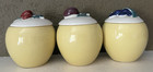 ABINGDON POTTERY (IL 1934-50) JAM JAR SET WITH TRAY #666D  (1949-50) — photo 2