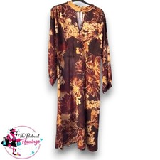 Made in Italy Floral Midi Dress One Size Fits 14-18