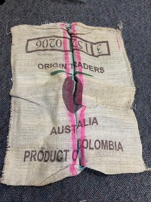 VINTAGE HESSIAN COFFEE SACK TEA CAFE ART ARTWORK ADVERTISE POTATO RETRO KITCHEN