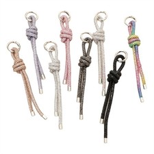 Glittering Diamonds Pendant Strap for Phone Accessorizing Trendy Ladies Keyring