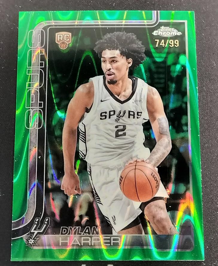 2025-26 Topps Chrome Dylan Harper RC Rookie #252 Green Raywave /99