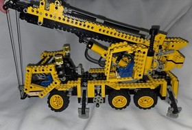 Lego Set 8438 Pneumatic Technic Crane Truck Yellow Black Retired Set~ Read