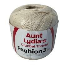 Aunt Lydia's Crochet Thread Fashion 3 Natural Mercerized Cotton 150 Yards