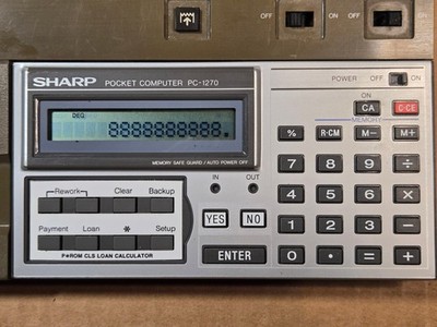 Sharp PC-1270 Pocket Computer Calculator W/ CE-123P Printer