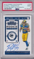 2019 Panini Contenders Rookie Ticket Autograph Darrell Henderson #125B PSA 9
