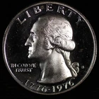 1976 S Washington Gem Proof 40 % Bicentennial Quarter. Lot # 9061-8-034