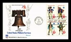 US COVER MILITARY UNIFORMS AMERICAN REVOLUTION BICENTENNIAL FDC SETENANT