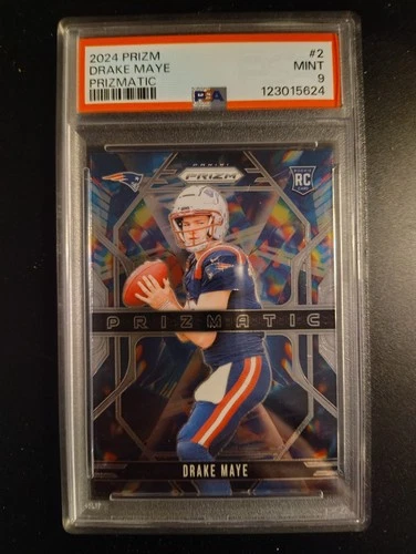2024 Panini Prizm - Prizmatic Drake Maye #2 (RC) Psa 9