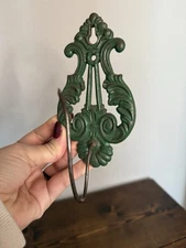 Vintage Cast Metal Ornate Wall Hanging Bill Receipt Holder Spike USA Office