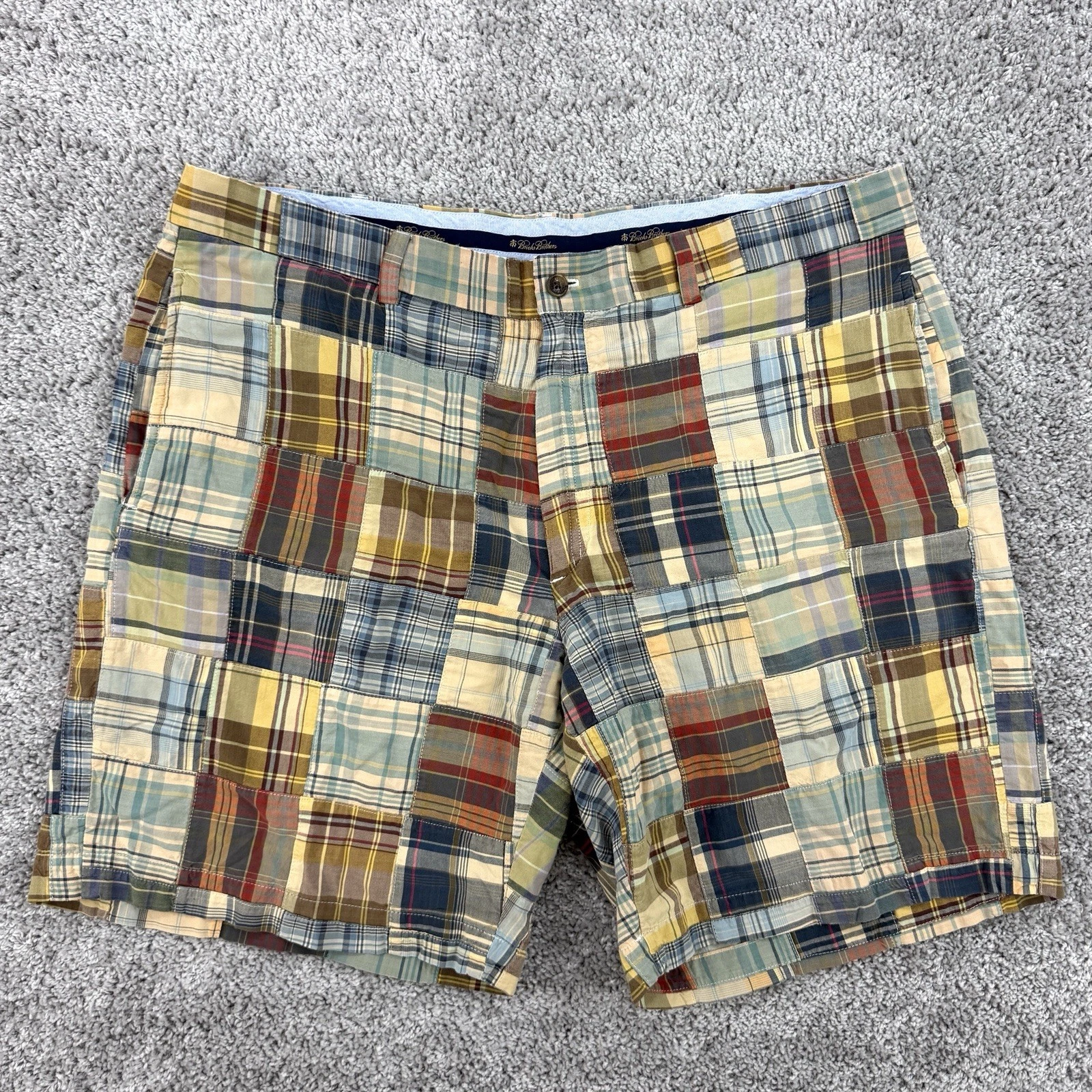 Brooks Brothers Patchwork Shorts Men's 40 Preppy Chino