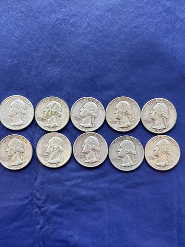 10 - 1959 P&D Washington Quarters  90% Silver