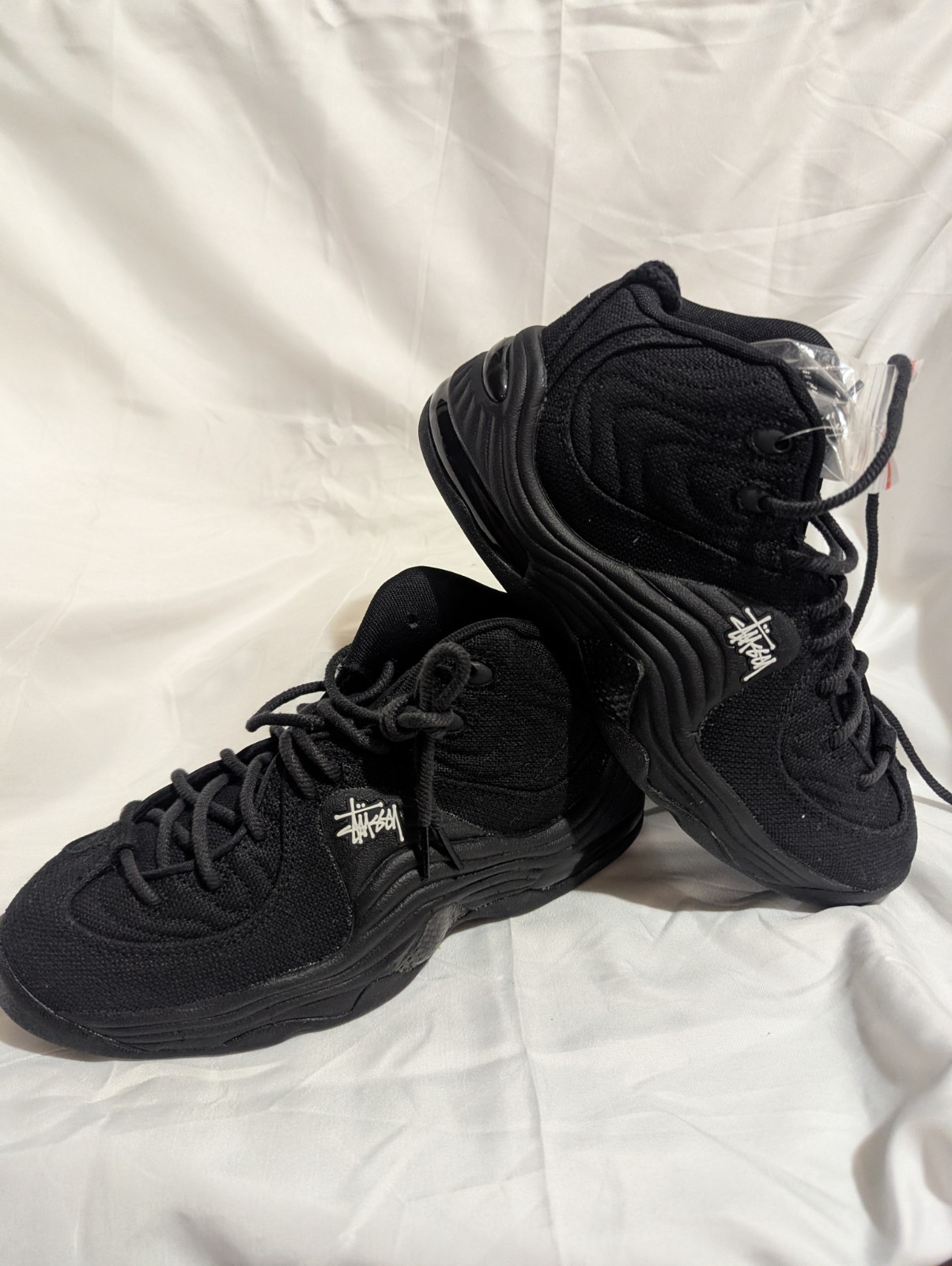 Nike Air Penny 2 Stussy Triple Black Mens Size 7 Casual Sneakers Shoes NEW ☑️