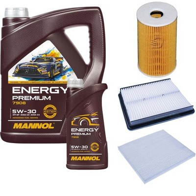 DENCKERMANN Inspektionspaket MANNOL Energy Premium 5W-30 6L für KIA Optima