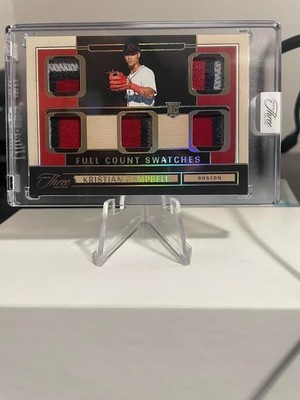 2025 Panini Three And Two Kristian Campbell Full Count Swatches (7/10) RC