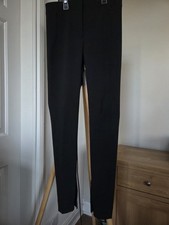 Jil Sander Trousers UK 10 IT 38 Black Wool Mix Tailored Zip Straight Leg Capsule