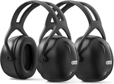 Dr.meter Ear Protection Earmuffs for Gun Range, 2 PACK SNR 35dB Hearing Black 