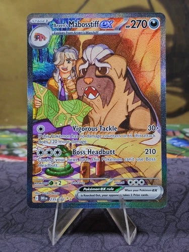 Pokemon TCG Arven's Mabostiff ex 235/182 Sv10: Destined Rivals SIR Holo NM
