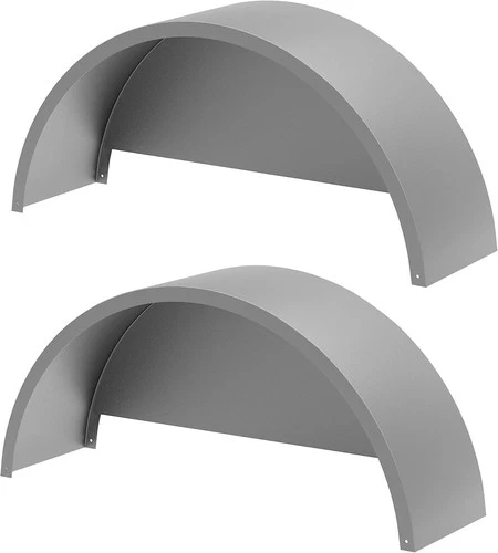 Pair of Steel Round Single Axle Trailer Fenders & Backs For 14" 15'' 16" Wheels - Bild 2 von 8