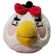 Angry Birds 2011 Plush White Pink Girl with Red Bow Matilda 5" No Sound