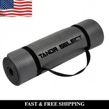 Exercise Yoga Mat Non Slip at 72" x 24" x 6mm thickness with Carrying Strap