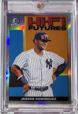 JASSON DOMINGUEZ RARE BOWMAN CHROME REFRACTOR INSERT INVESTMENT CARD YANKEES