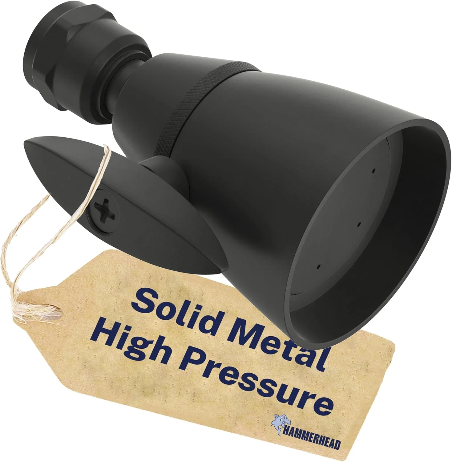 ® Solid Metal 2 Inch High Pressure Shower Heads - MATTE BLACK – 2.5 GPM Shower H