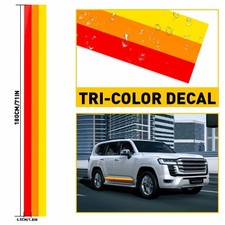 Racing Tri-color Skirt Side Door Fender Stripes Decal Stickers For Car Truck Suv