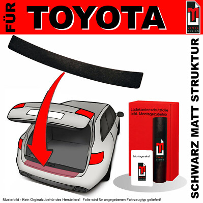 Lackschutzfolie Ladekantenschutz für Toyota Verso Typ R2 2009-2018 Schwarz matt