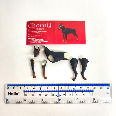 Choco Q Mini Figure Dog Doberman Black Kaiyodo Japan choco