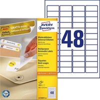 Avery Zweckform L4736REV-100 Universal Etiketten (4.800 Klebeetiketten, 45,7X21,