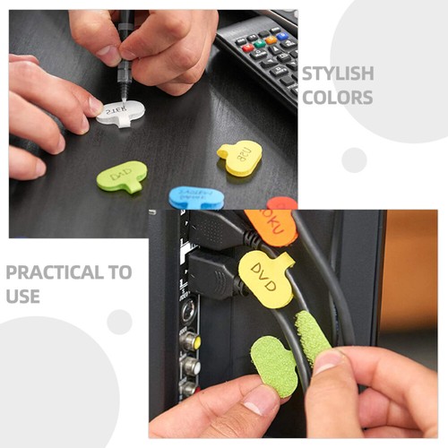 20 Pcs Marking Straps Charging Cord Labels Cable Organization Nylon Tags - Afbeelding 2 van 12