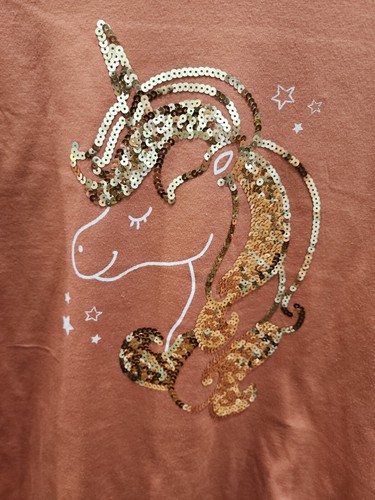 GIRLS EMBELLISHED UNICORN LONG SLEEVE T-SHIRT SIZE XXXL ( 18 ) NEW WITH TAG - Picture 2 of 7