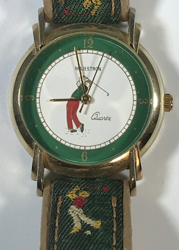 Women’s Majestron 30mm Quartz Wrist Watch (Golf Theme) Analog Embroidered Band - Picture 3 of 12