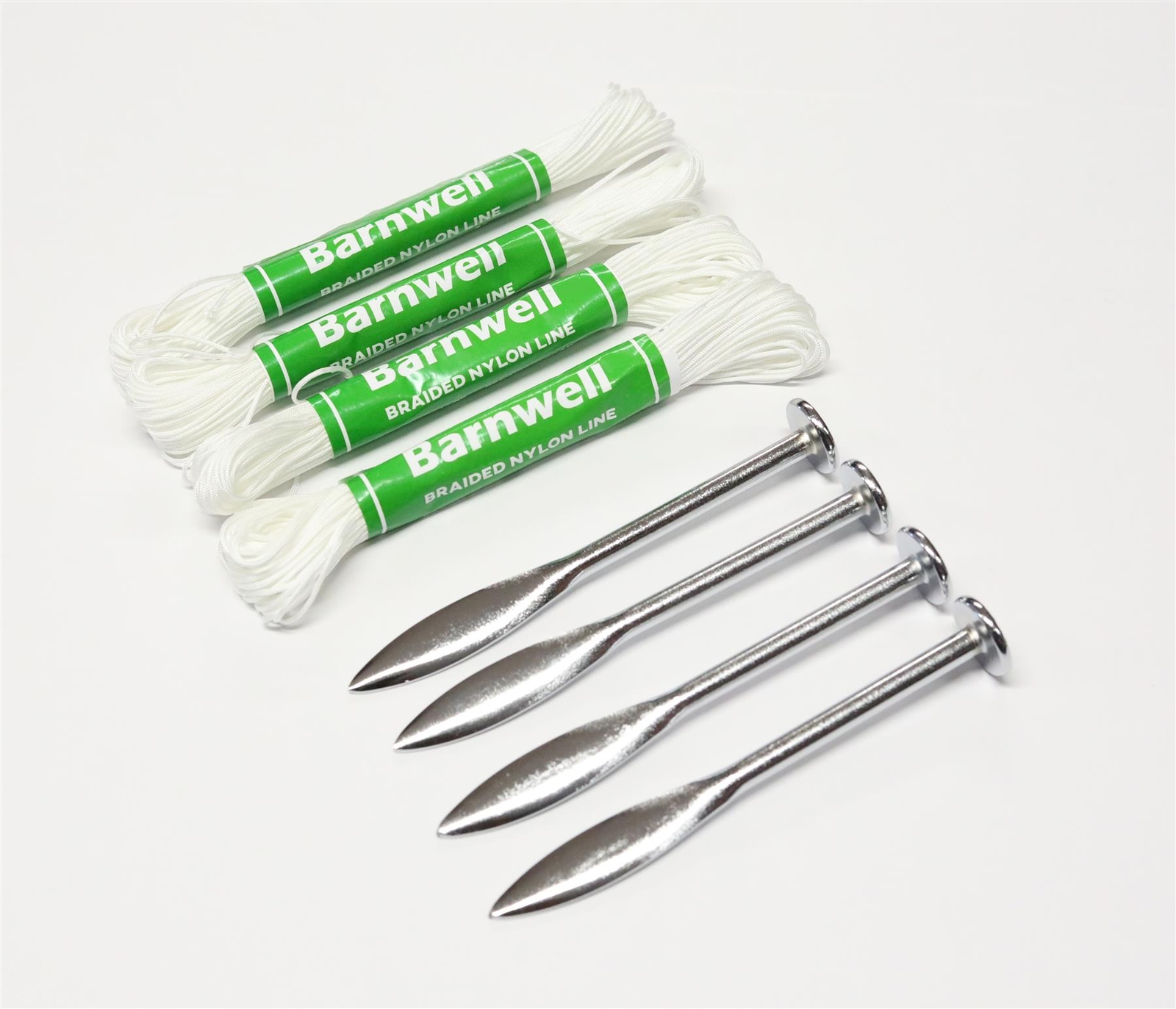 Barnwell 4x Hank of 18m Size A + 2 Pairs of line Pins Brick Masons Builders Line