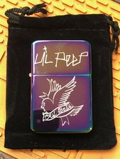 LIL PEEP LIGHTER rainbow finish FREE ENGRAVING rap music Cry Baby bird logo NEW