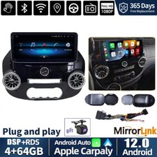 12.3" 64GB Car Stereo Radio CarPlay GPS AHD For 14-22 Mercedes-benz Vito