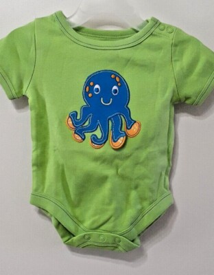 Garanimals Newborn Baby Green Bodysuit Octopus 