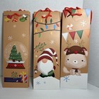 12 Pack Christmas Wine Bags, Paper Tote Gift Wrapping Bag with Handles 4x5x13.5"