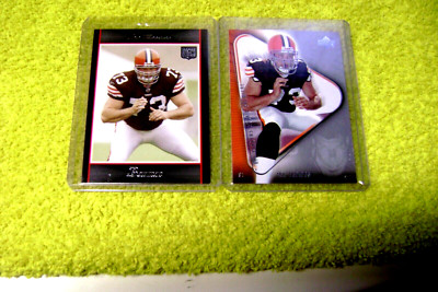 2007 BOWMAN #217 Rookie Card  Joe Thomas & ROOKIE PREMIRE #26 Mint  Browns  HOF