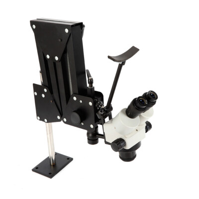 7x-45x Zoom Micro Inlaid Mirror Multi-directional Microscope+ Stand Jewelry Tool
