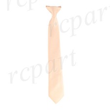 New Vesuvio Napoli Kid's Boy's Solid Clip On Pre-tied Necktie Size 14 Peach