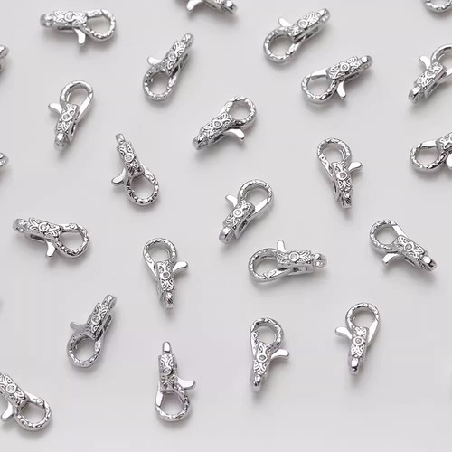 6pcs Zircon Lobster Claw Clasp,Gold/Silver Lobster Clasp,Parrot Clasp,End Clasp - Picture 9 of 10