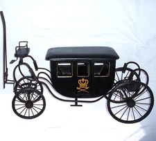Byers' Choice Large Horse Carriage Coach Wood Metal Impressive Collectible!