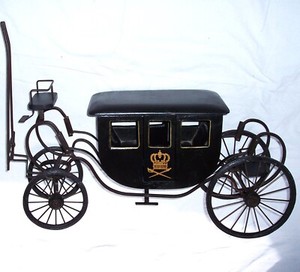 Byers' Choice Large Horse Carriage Coach Wood Metal Impressive Collectible!