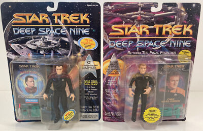 Star Trek Deep Space Nine Lot of two figures Q  and Chief Miles O'Brien Sealed