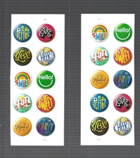 DISCOUNT POSTAGE 💥2023 "PINBACK BUTTONS"  20 Forever  Stamps FV US$15.60